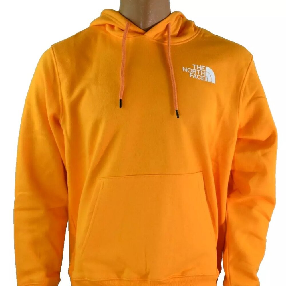 The North Face Mens Box NSE PO Hoodie New L Orange Back Logo Pockets